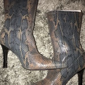 Snake Print Boots